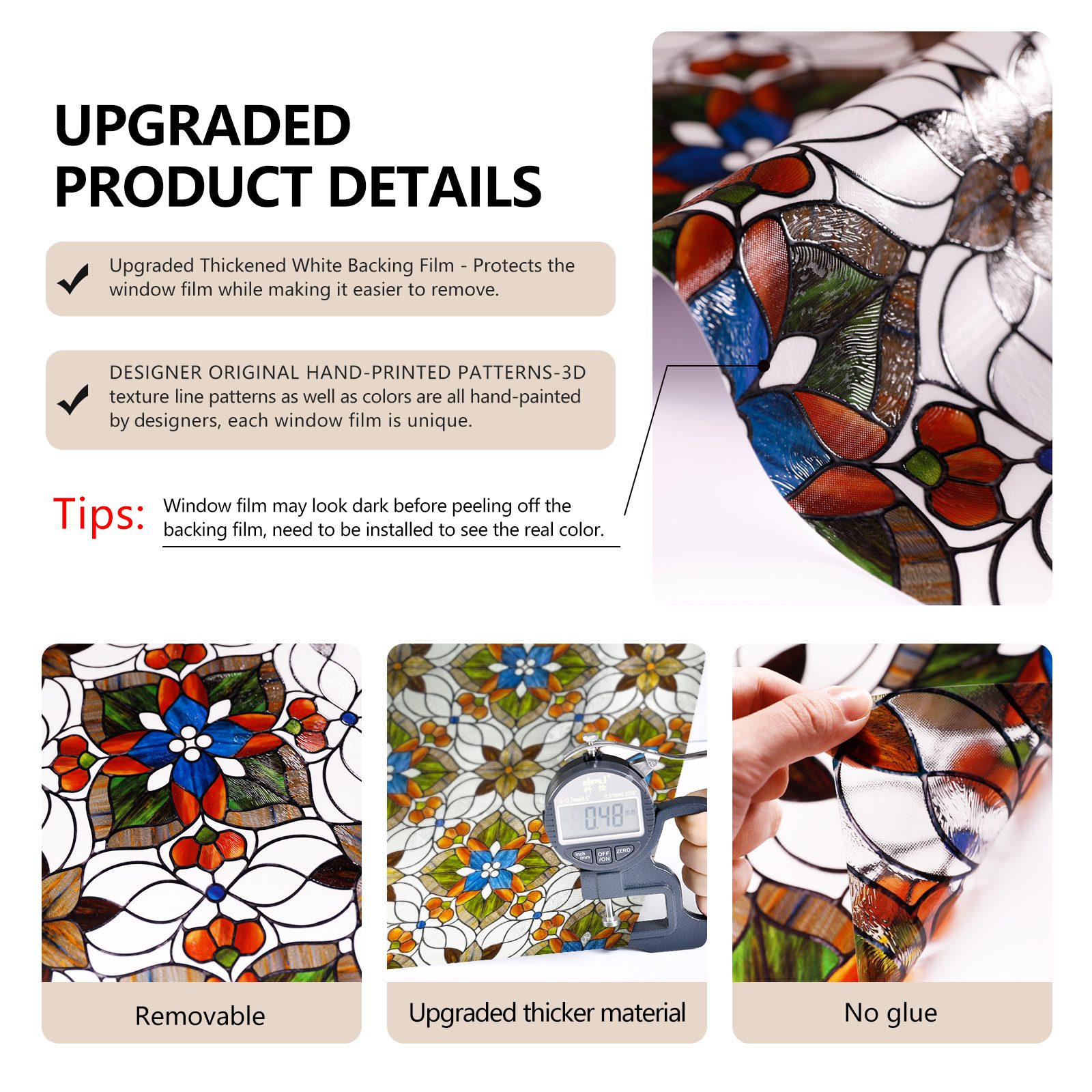 3D Decorative Stained Glass Window Film – Kaleidoscope | Wholesale & OEM Supply