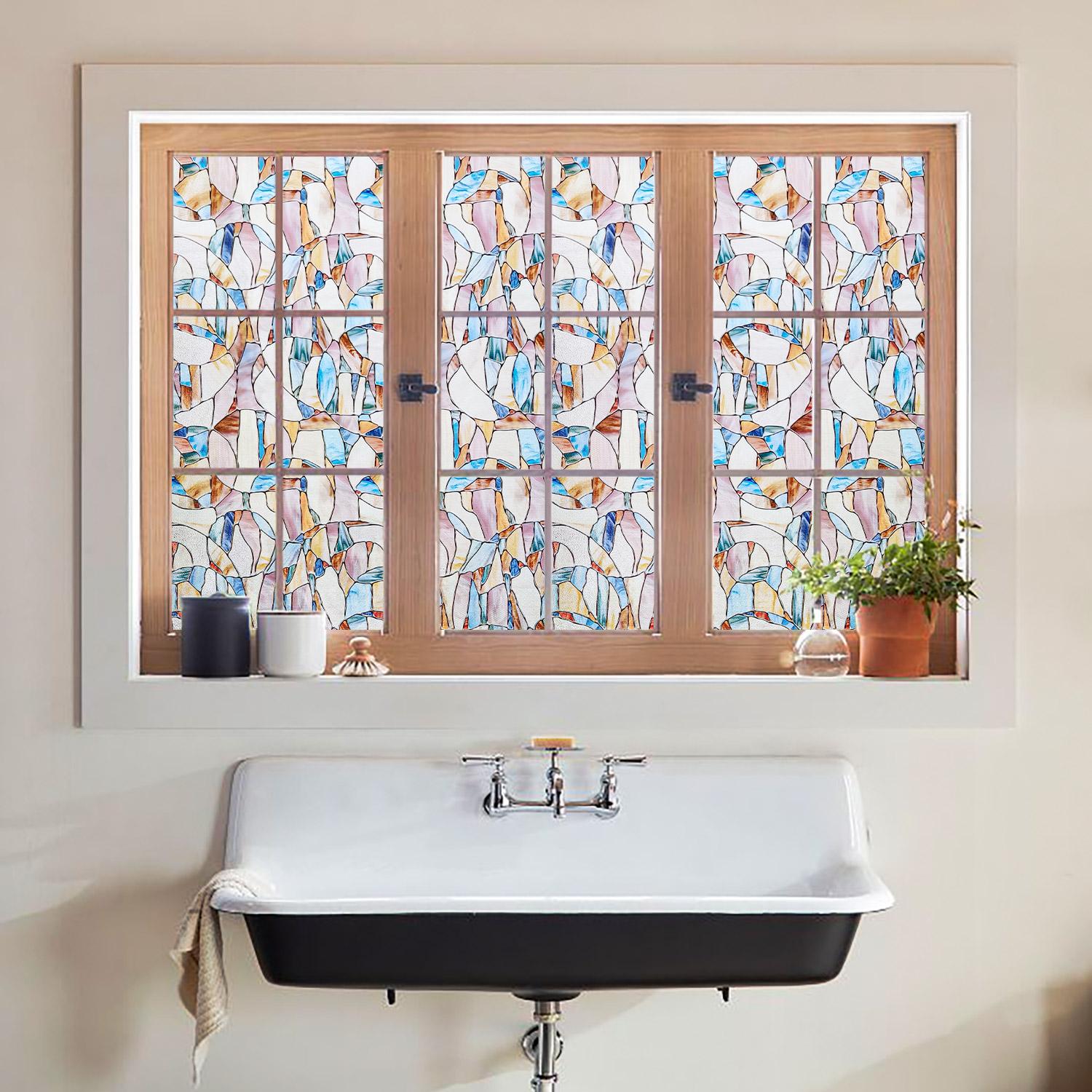 3D Stained Glass Decorative Window Film – Spiral