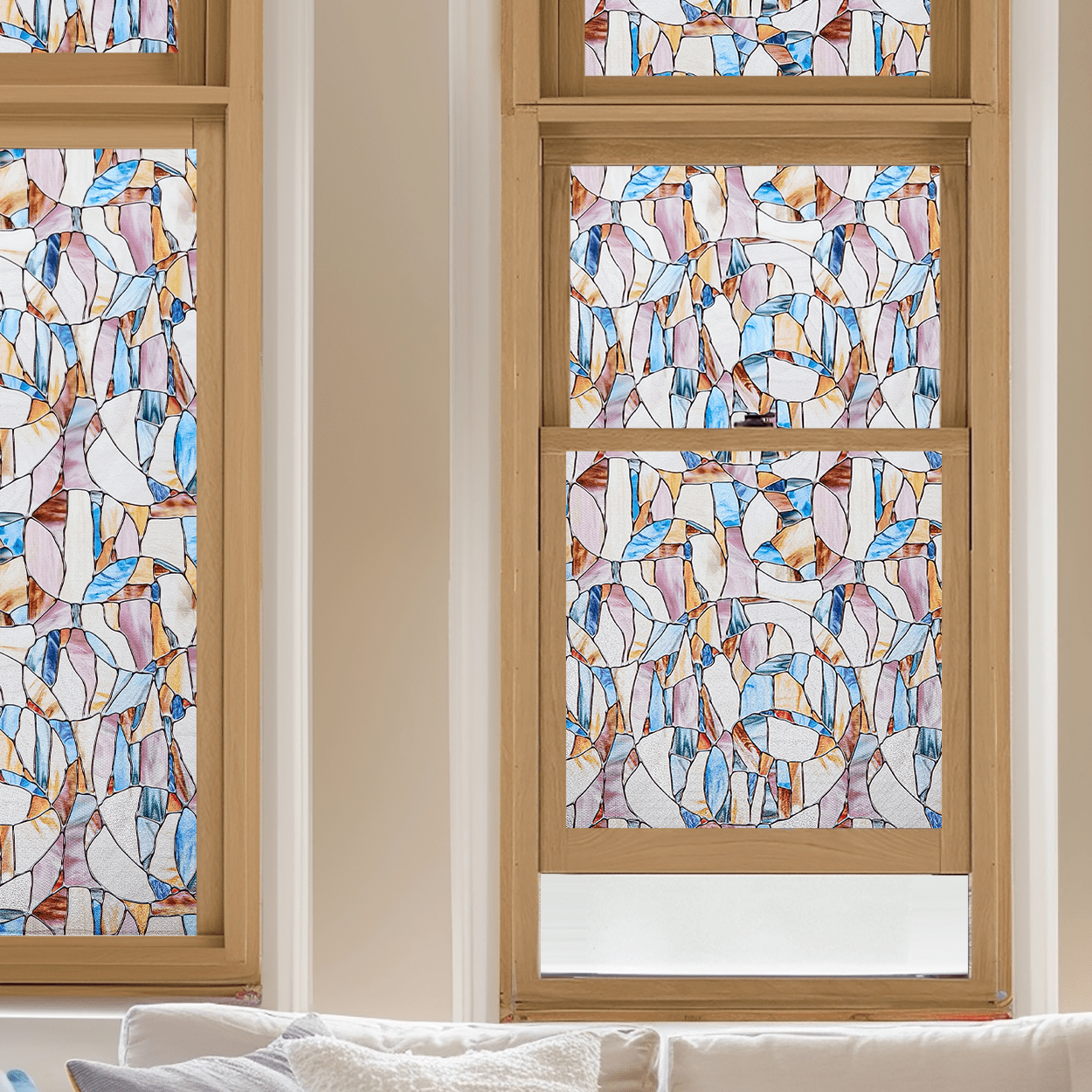 3D Stained Glass Decorative Window Film – Spiral