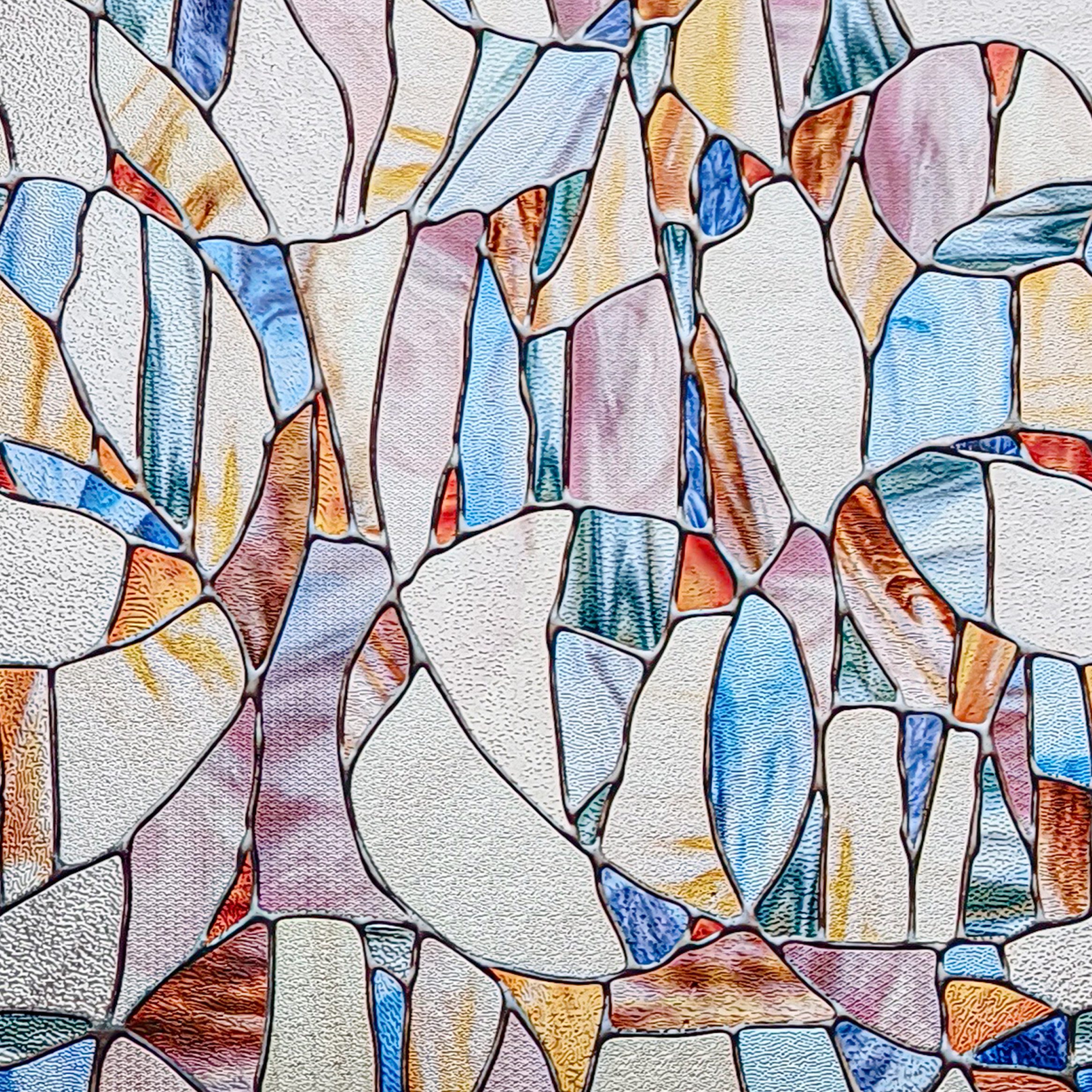 3D Stained Glass Decorative Window Film – Spiral