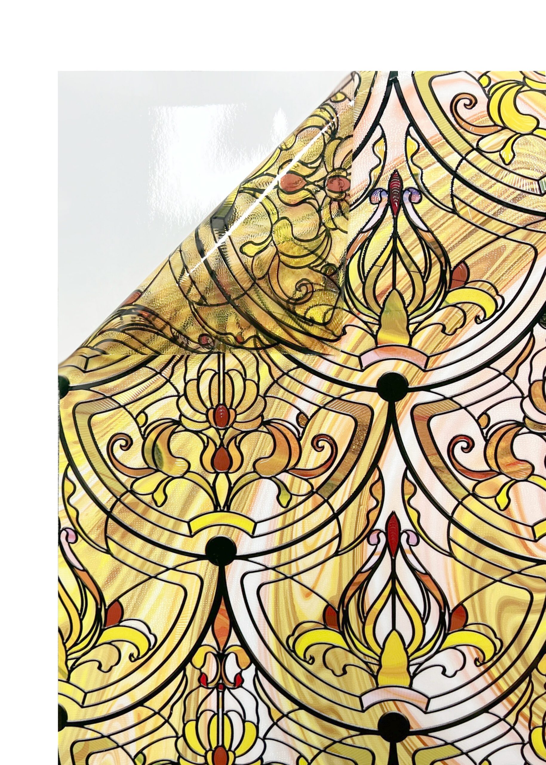 3D Privacy Stained Glass Window Film --Ironwork