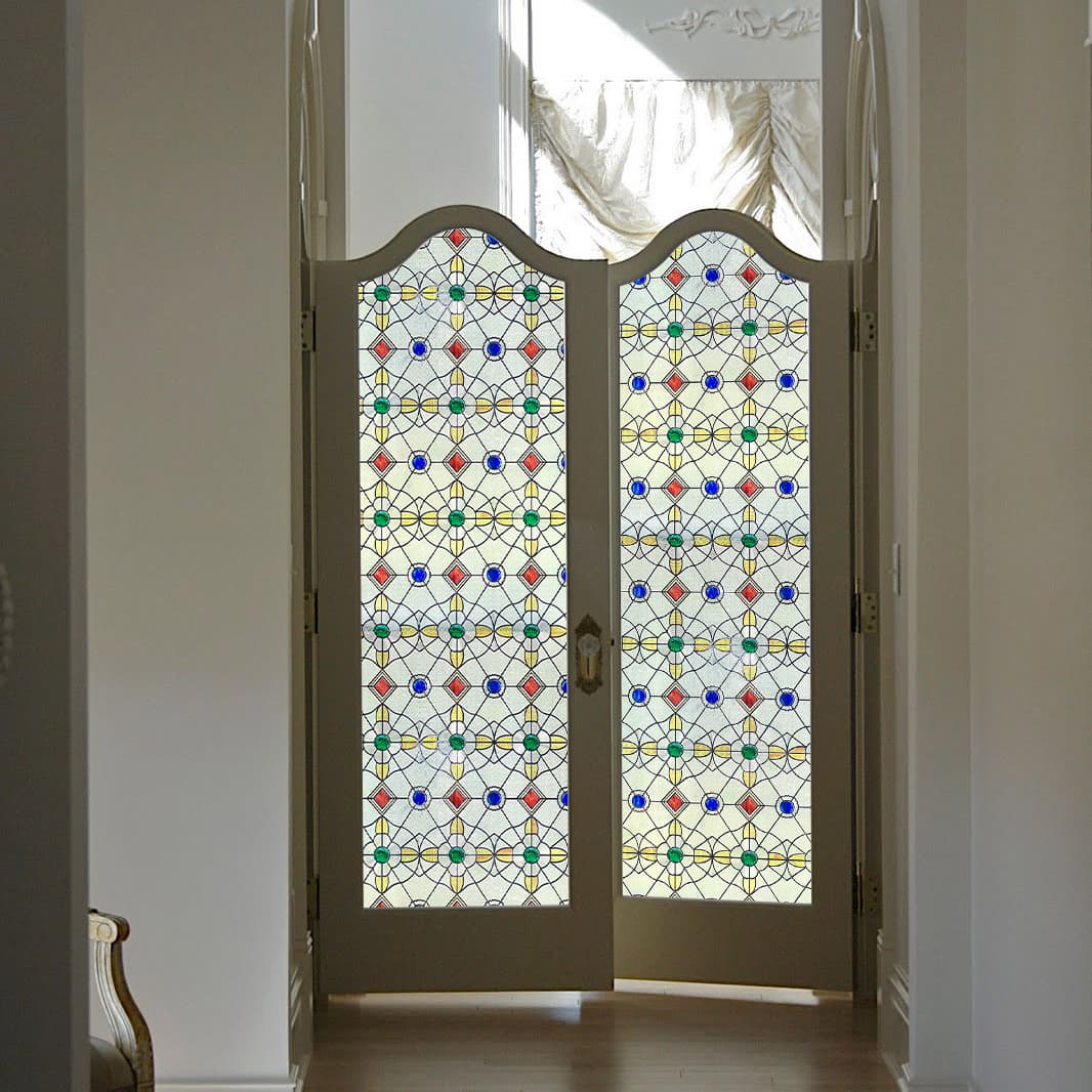UV Protective Stained Glass Decorative Window Film -- Pearls