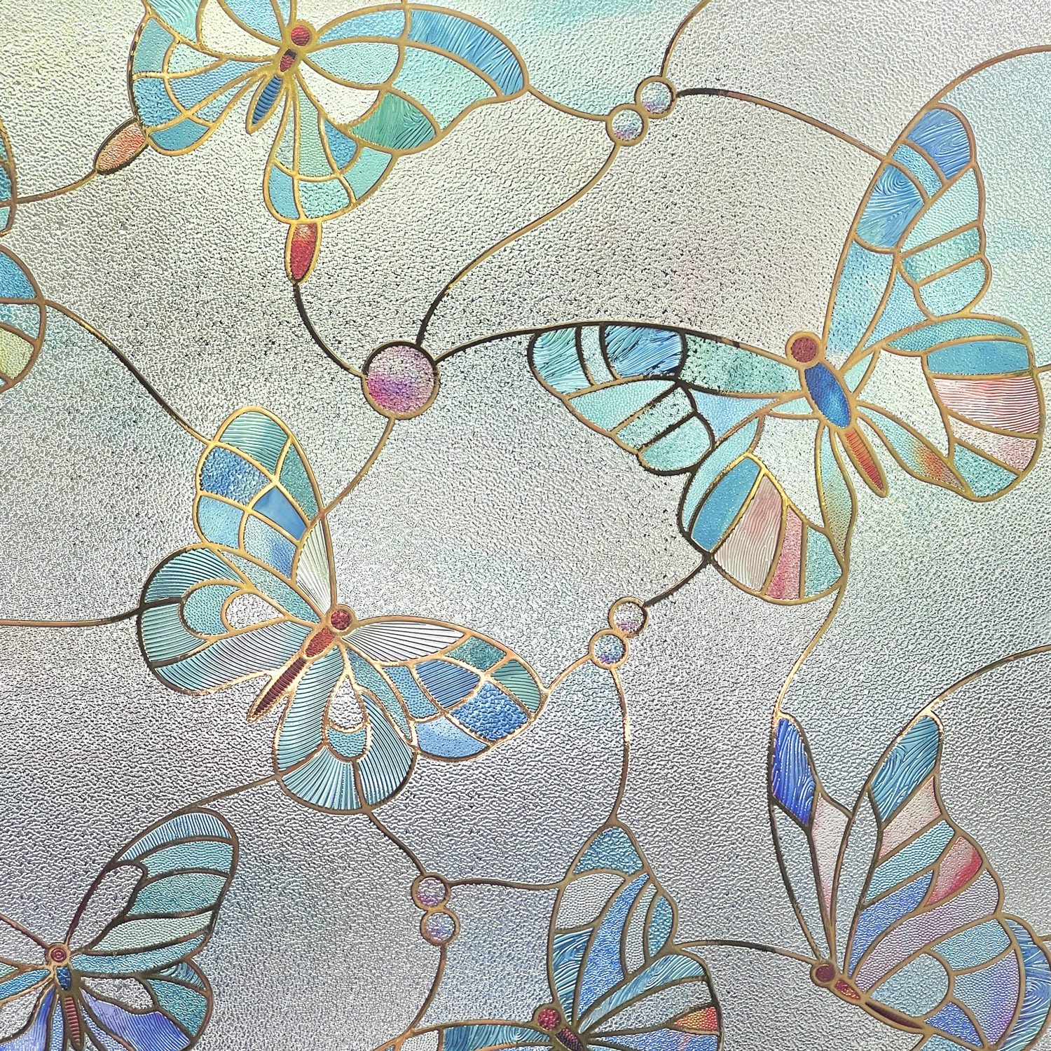 Butterfly Stained Glass Window Film – Decorative & Privacy