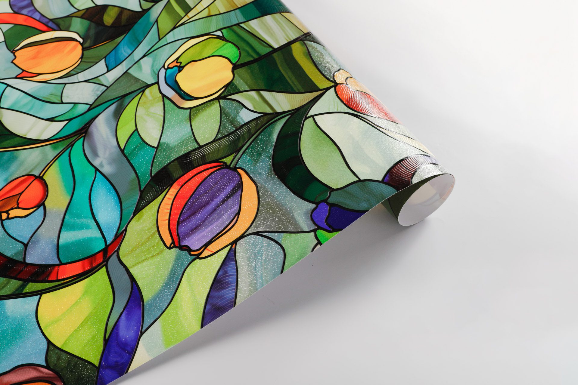 Profitable 3D Tulips Decorative Stained Glass Window Film for Wholesale