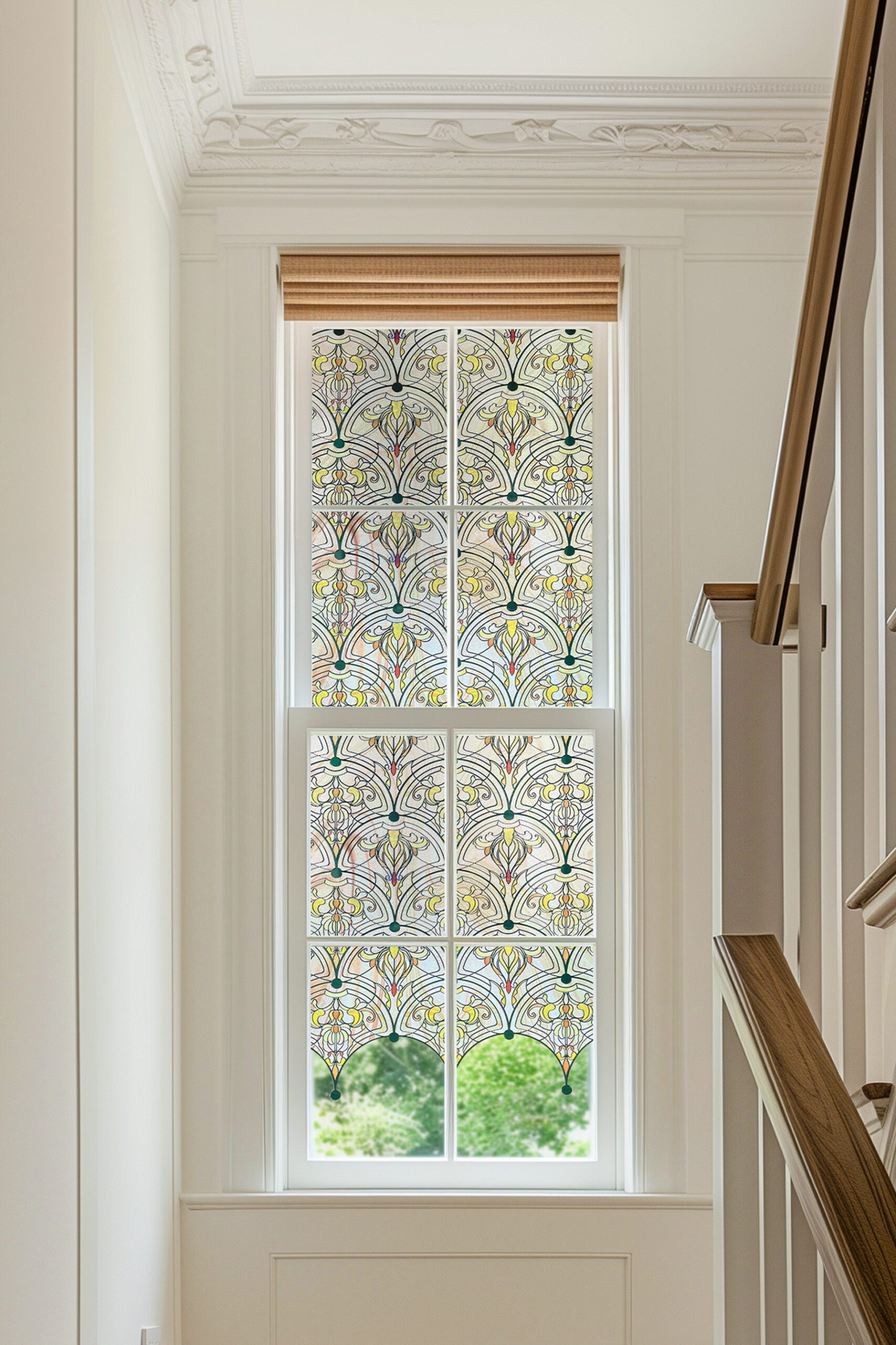 3D Privacy Stained Glass Window Film --Ironwork