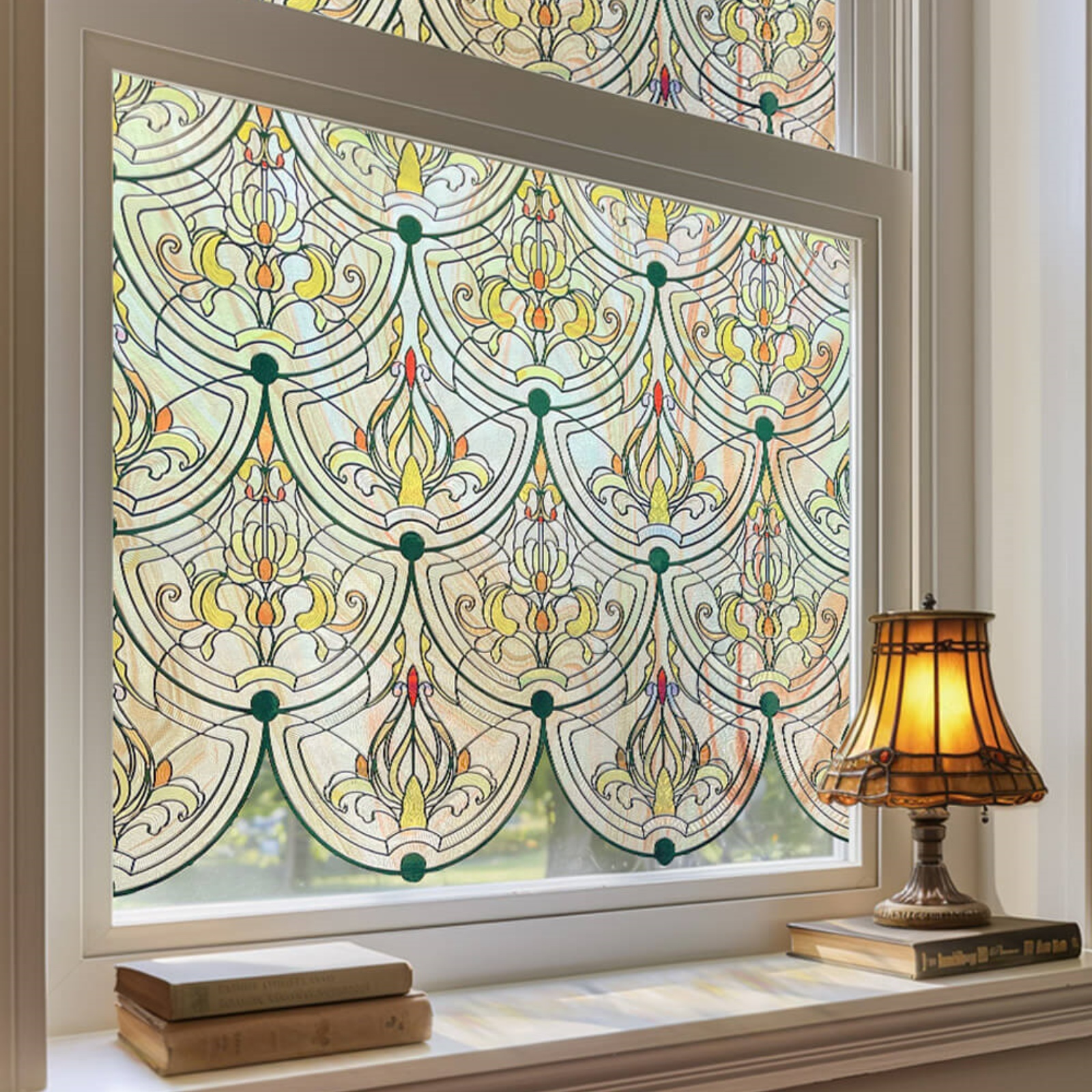 3D Privacy Stained Glass Window Film --Ironwork