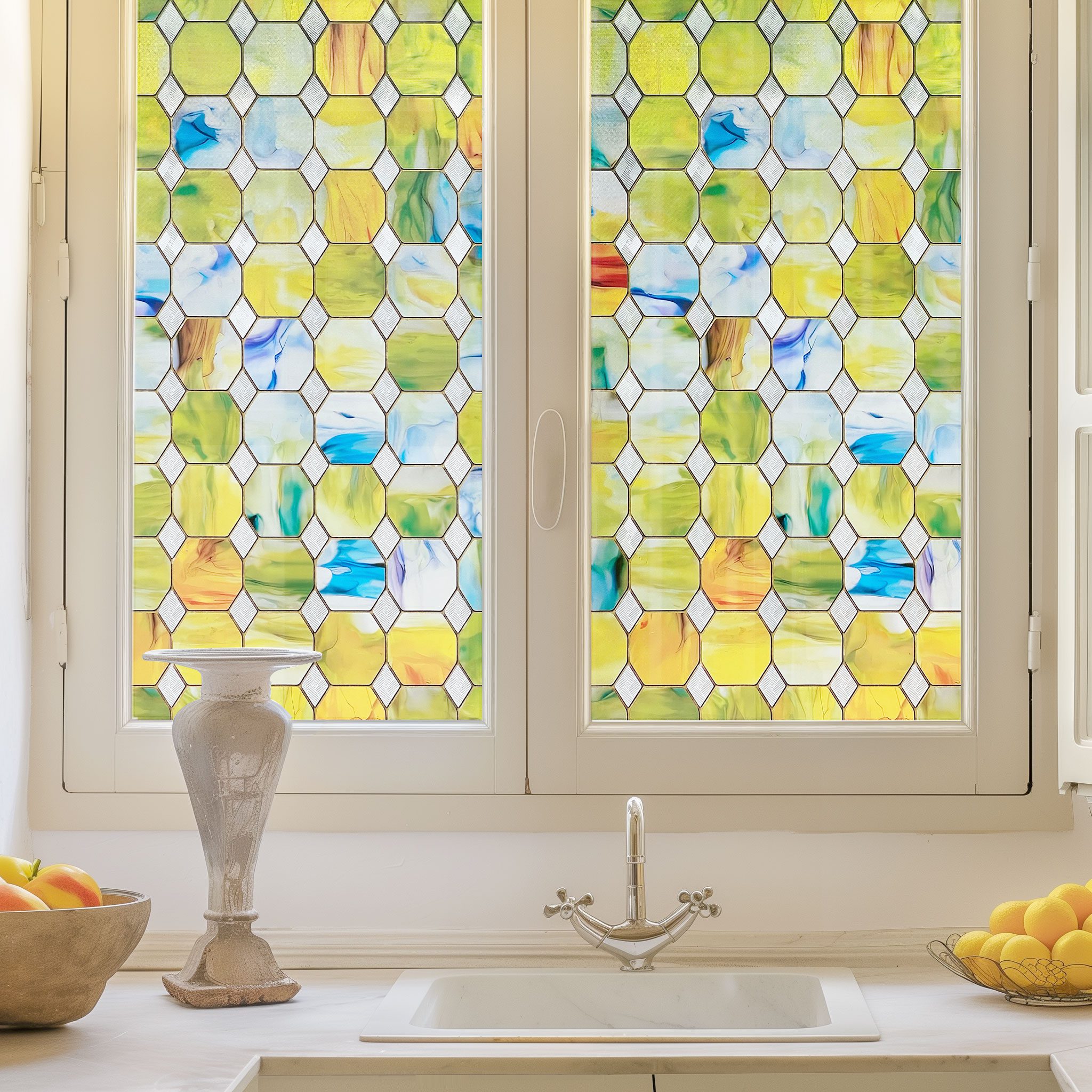 Privacy 3D Stained Glass Decorative Window Film --Eternal Prism