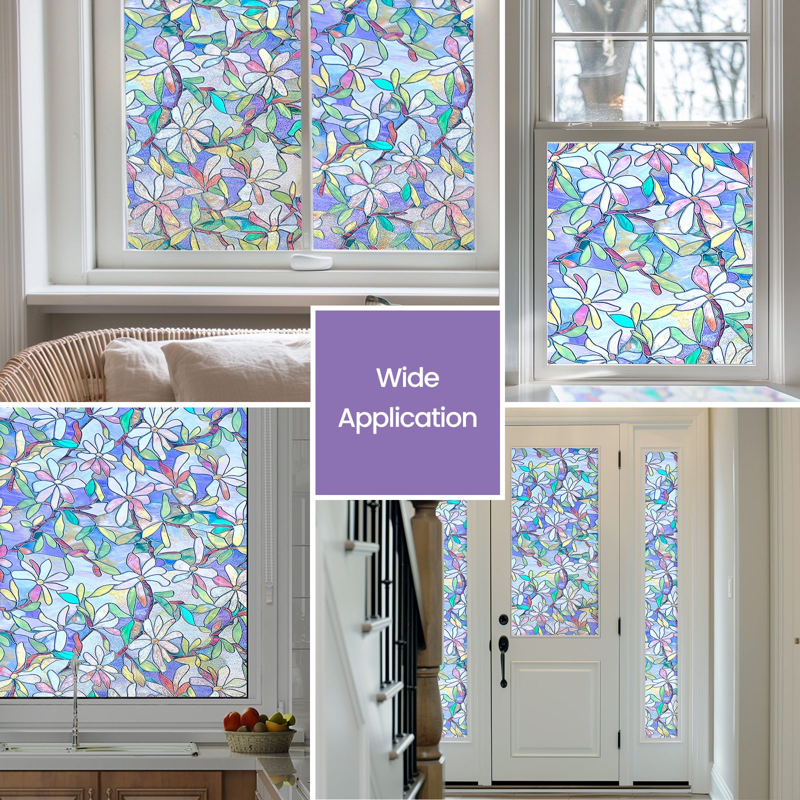 3D Decorative Stained Glass Window Film-Margaret