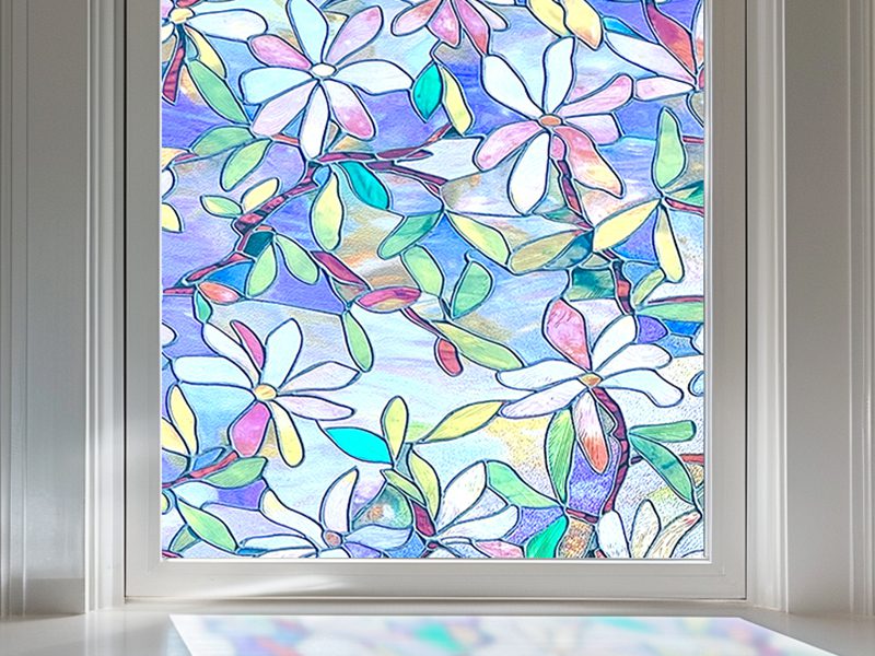 3D Decorative Stained Glass Window Film-Margaret