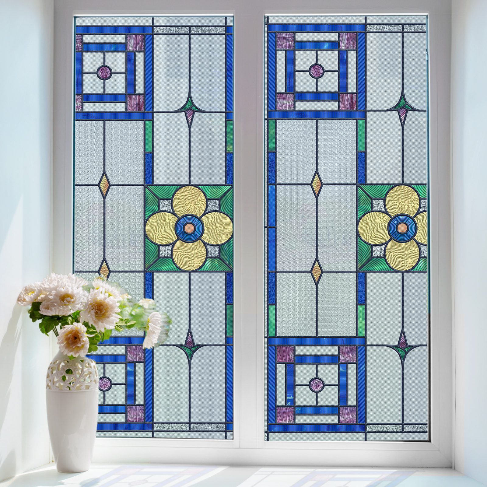 3D Reflective Stained Glass Decorative Window Film --Turkish-inspired