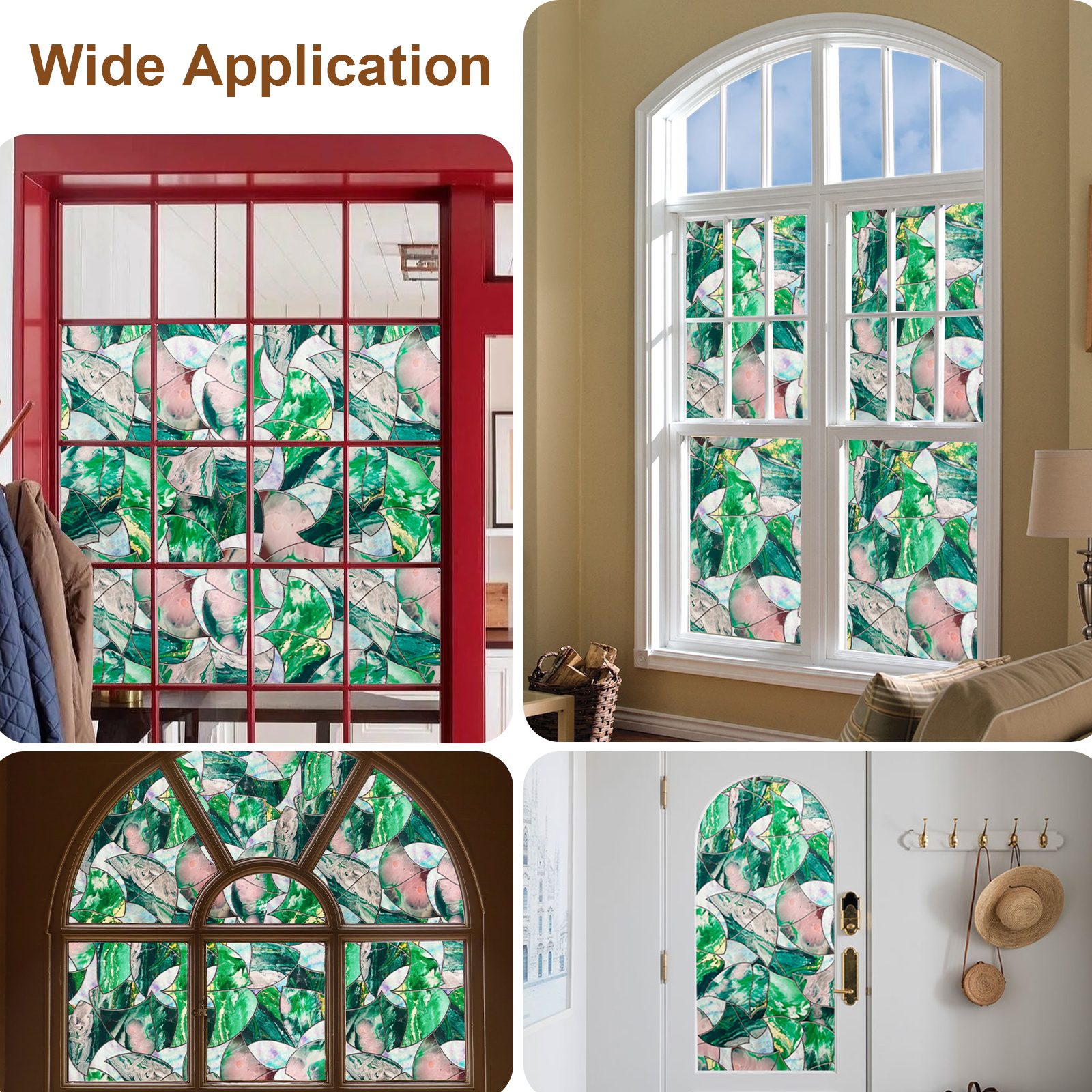 Privacy 3D Stained Glass Decorative Window Film --whispering Dreams