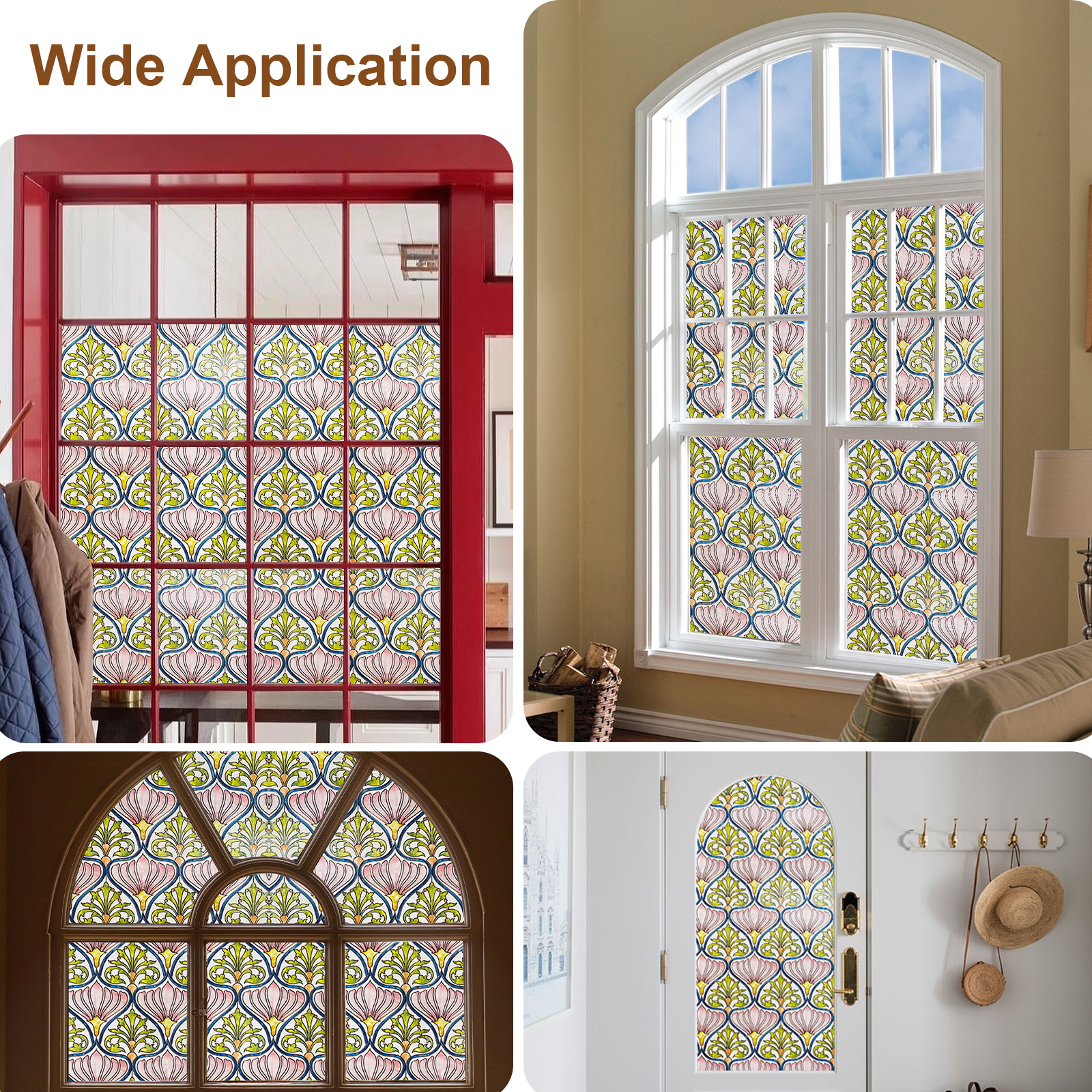 3D Decorative Stained Glass Window Film --Daisy