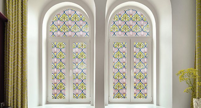 3D Decorative Stained Glass Window Film --Daisy