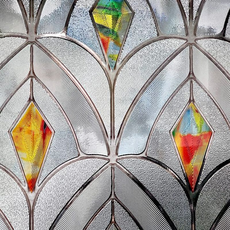 3D Reflective Stained Glass Decorative Window Film --Peacocks