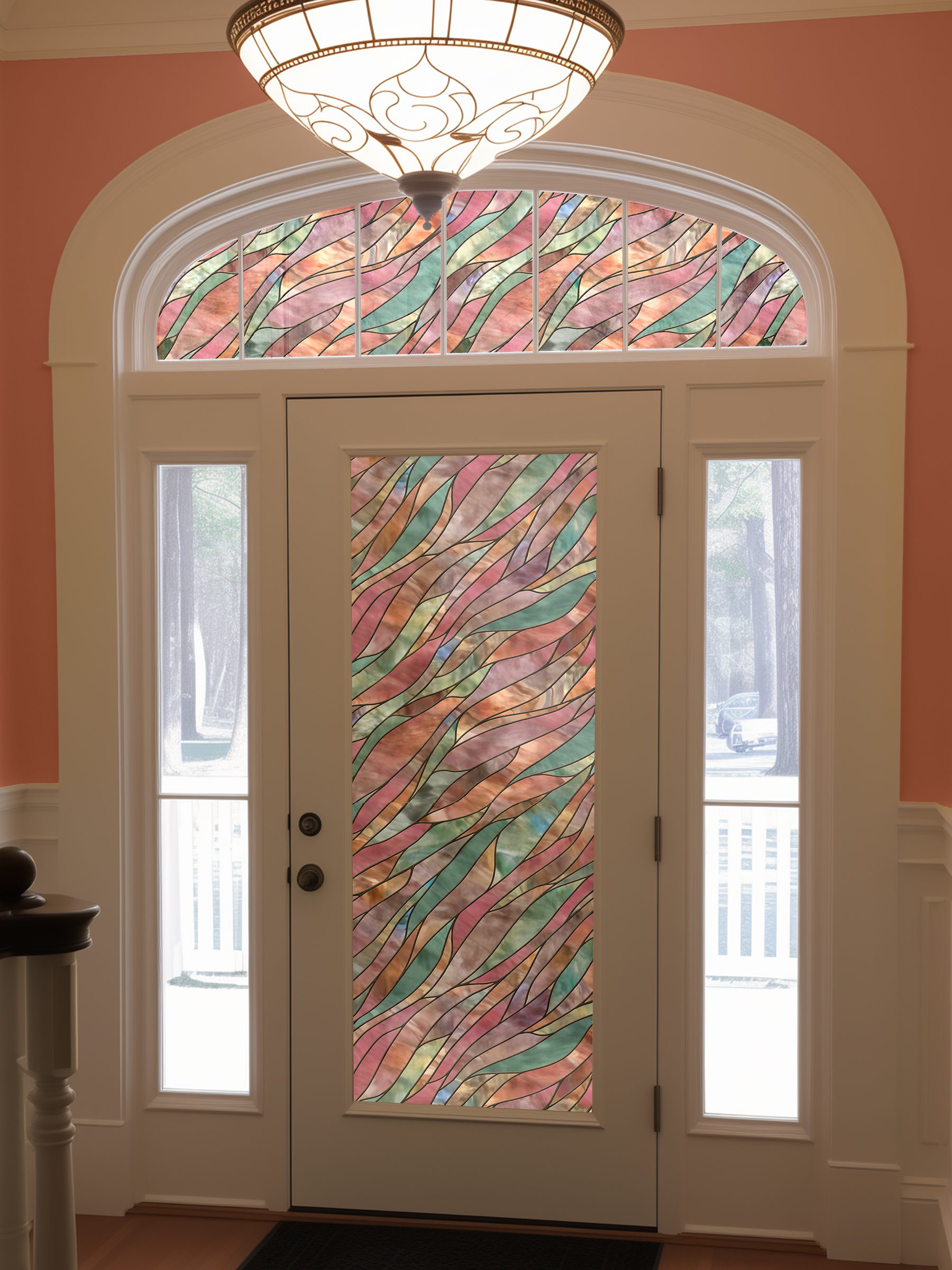 3D Stained Glass Decorative Window Film-Wind