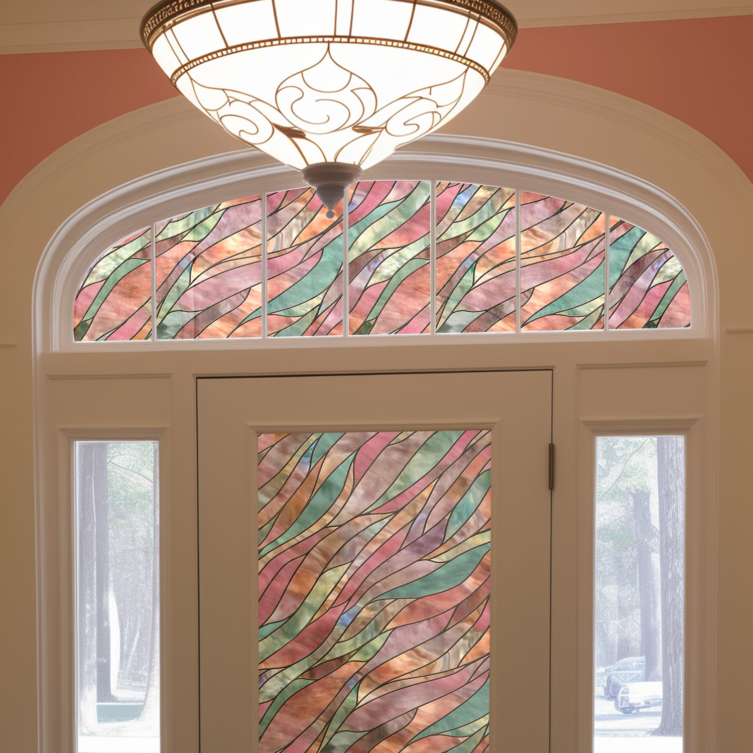 3D Stained Glass Decorative Window Film-Wind