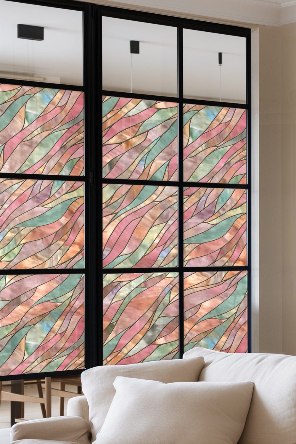 3D Stained Glass Decorative Window Film-Wind