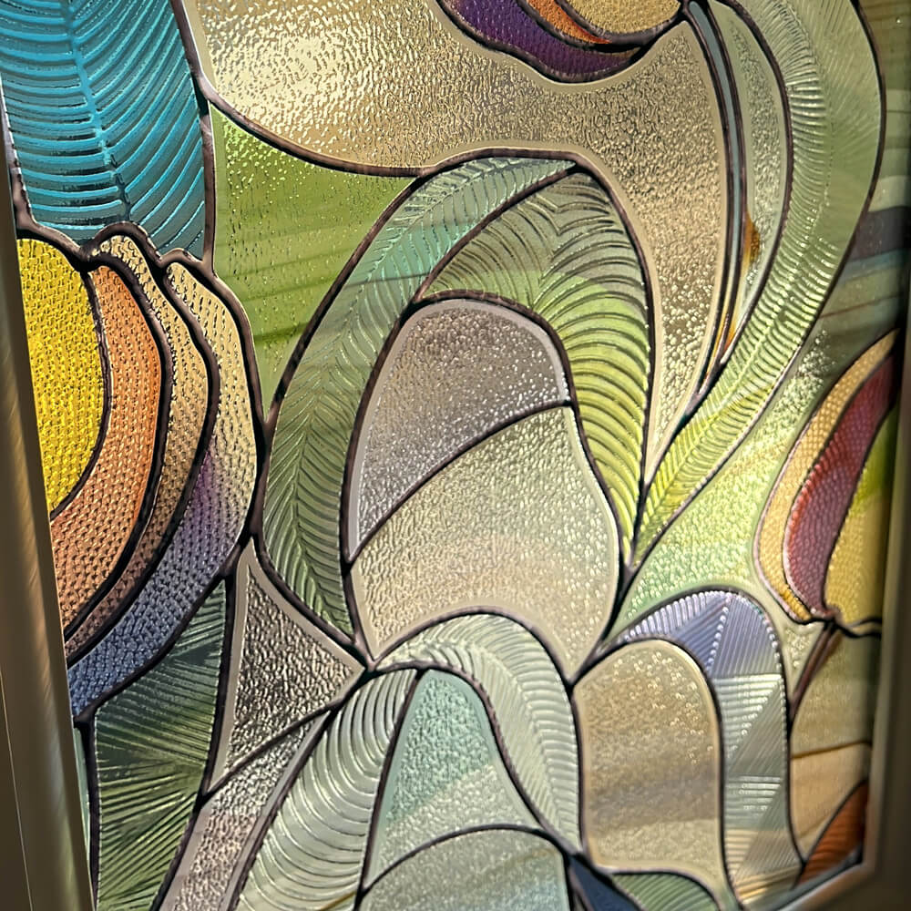 3D Decorative Stained Glass Window Film-Tulips