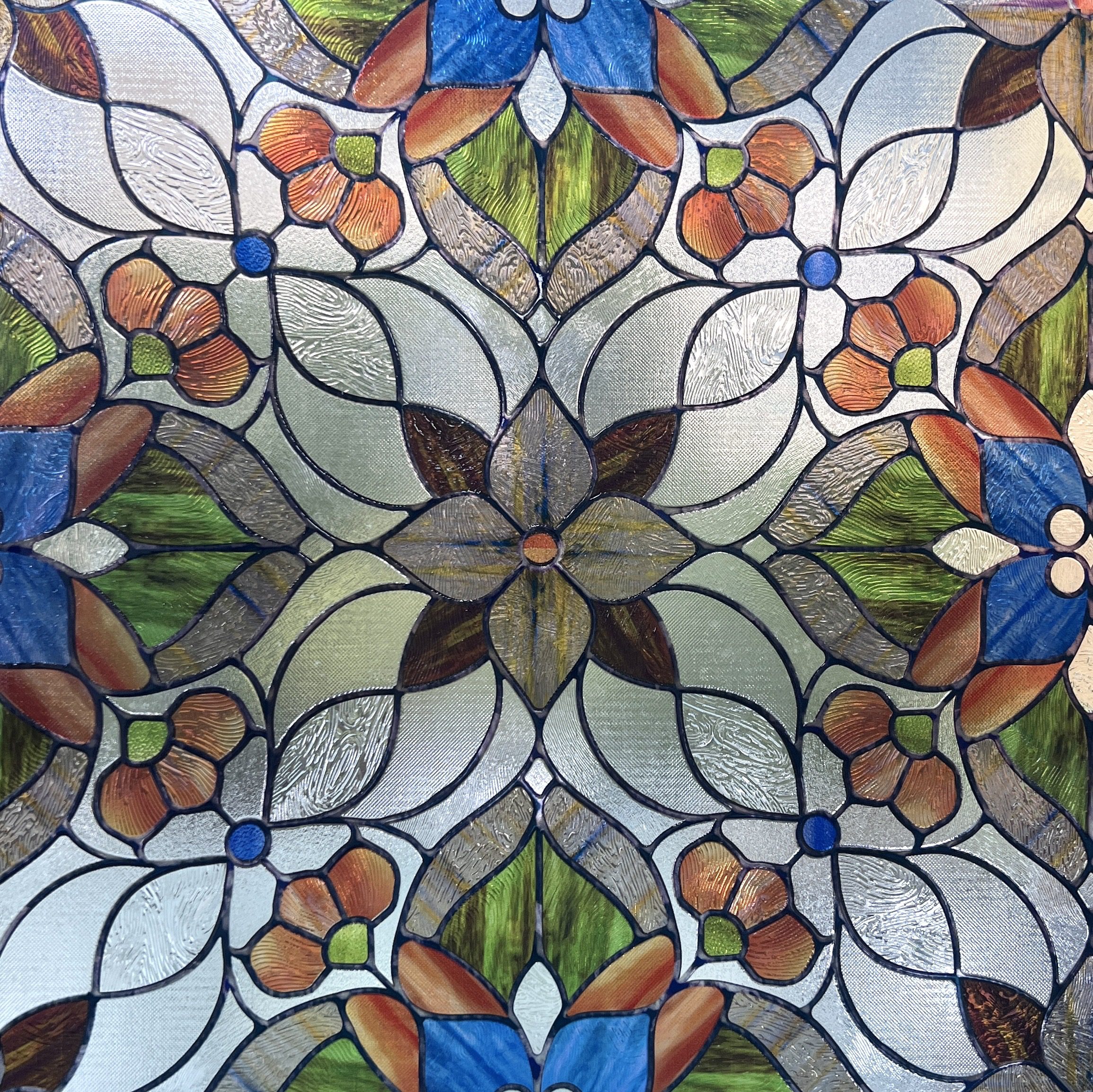 3D Decorative Stained Glass Window Film-Kaleidoscope