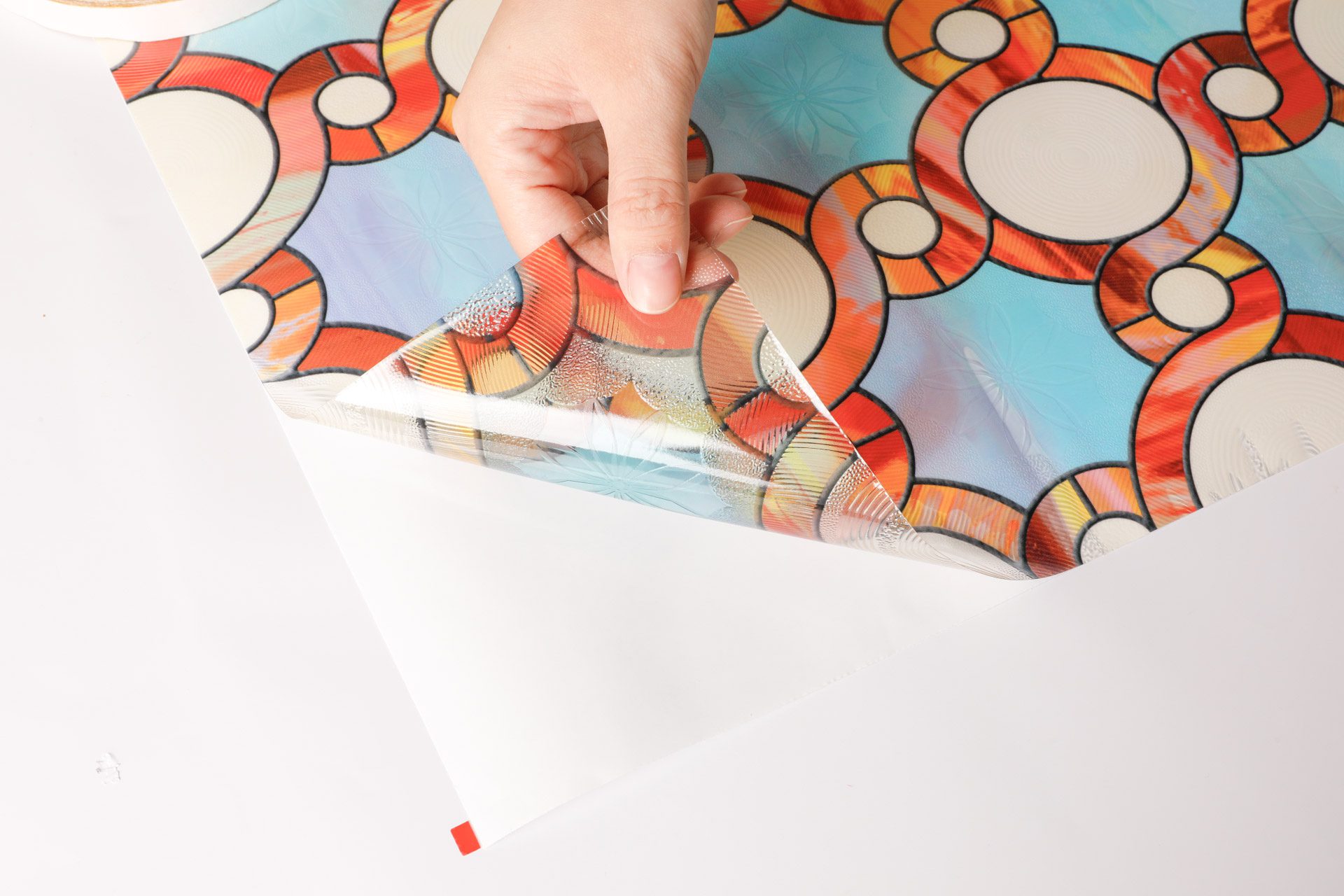 Wholesale Faux Stained Glass Window Film--Circles of Light