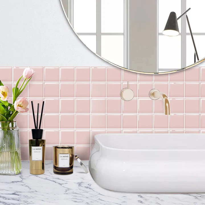 3D Pink Checker Peel and Stick Tile – Wholesale & OEM Supply