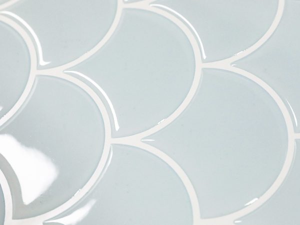 Blue Flexible Tile Adhesive – Fan-Shaped Peel and Stick Tile & Backsplash
