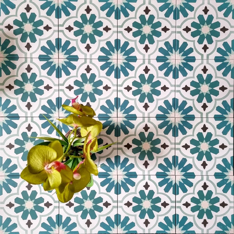 Flexible Self Adhesive Peel and Stick Green Tile