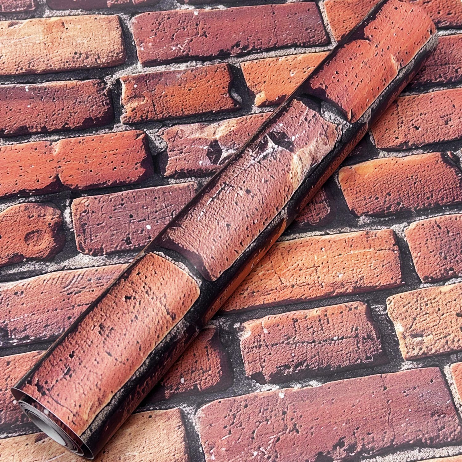 Red Brick Peel and Stick Wallpaper for home