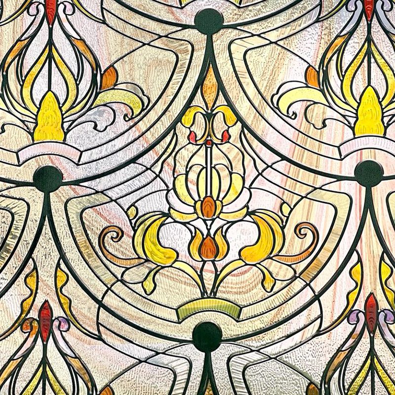 3D Privacy Stained Glass Window Film --Ironwork