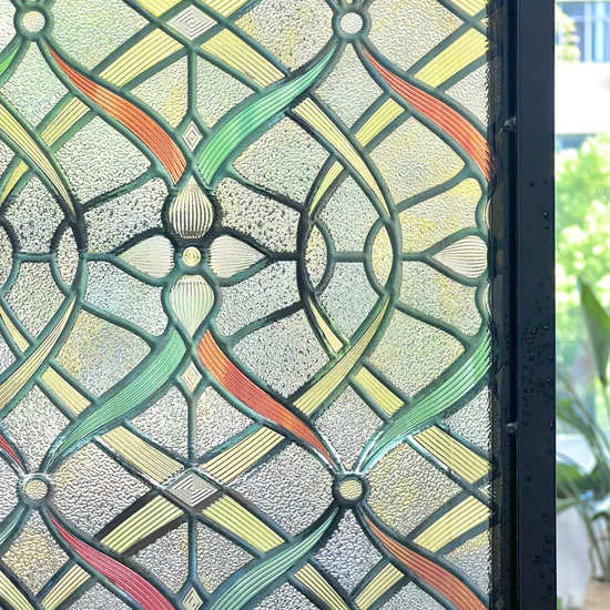 3D Stained Glass Decorative Window Cling Film --Ribbons