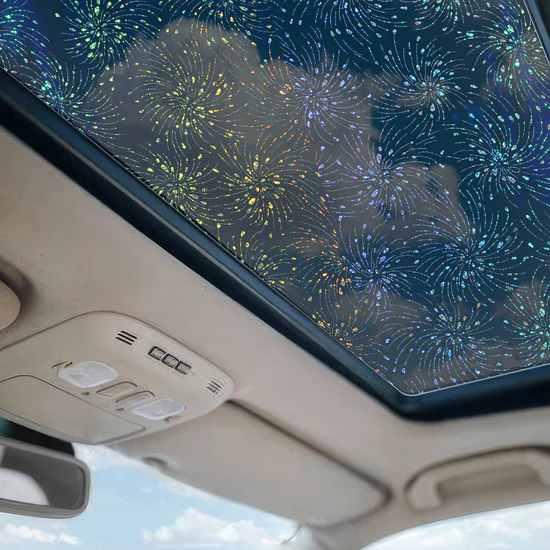 Residue-Free Adhesive Rainbow Stars Window Stickers