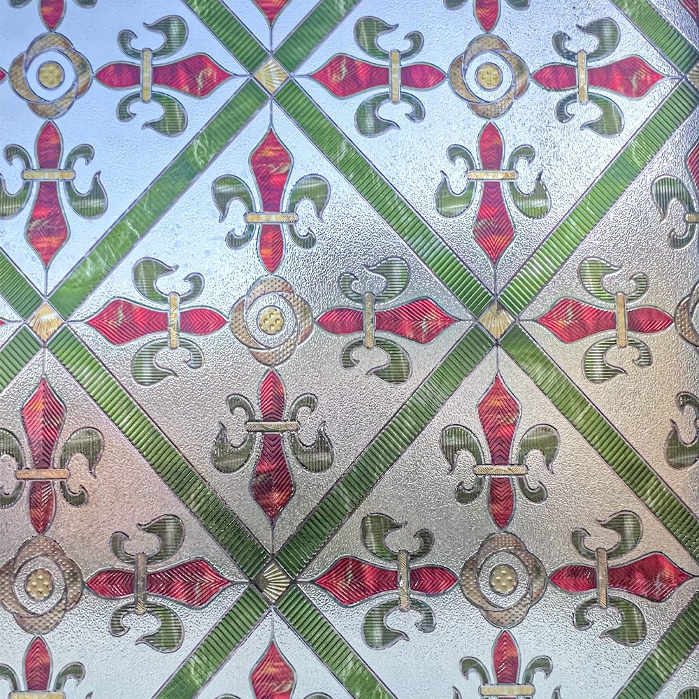 Wholesale 3D Stained Glass Window Film The Hand of God Red