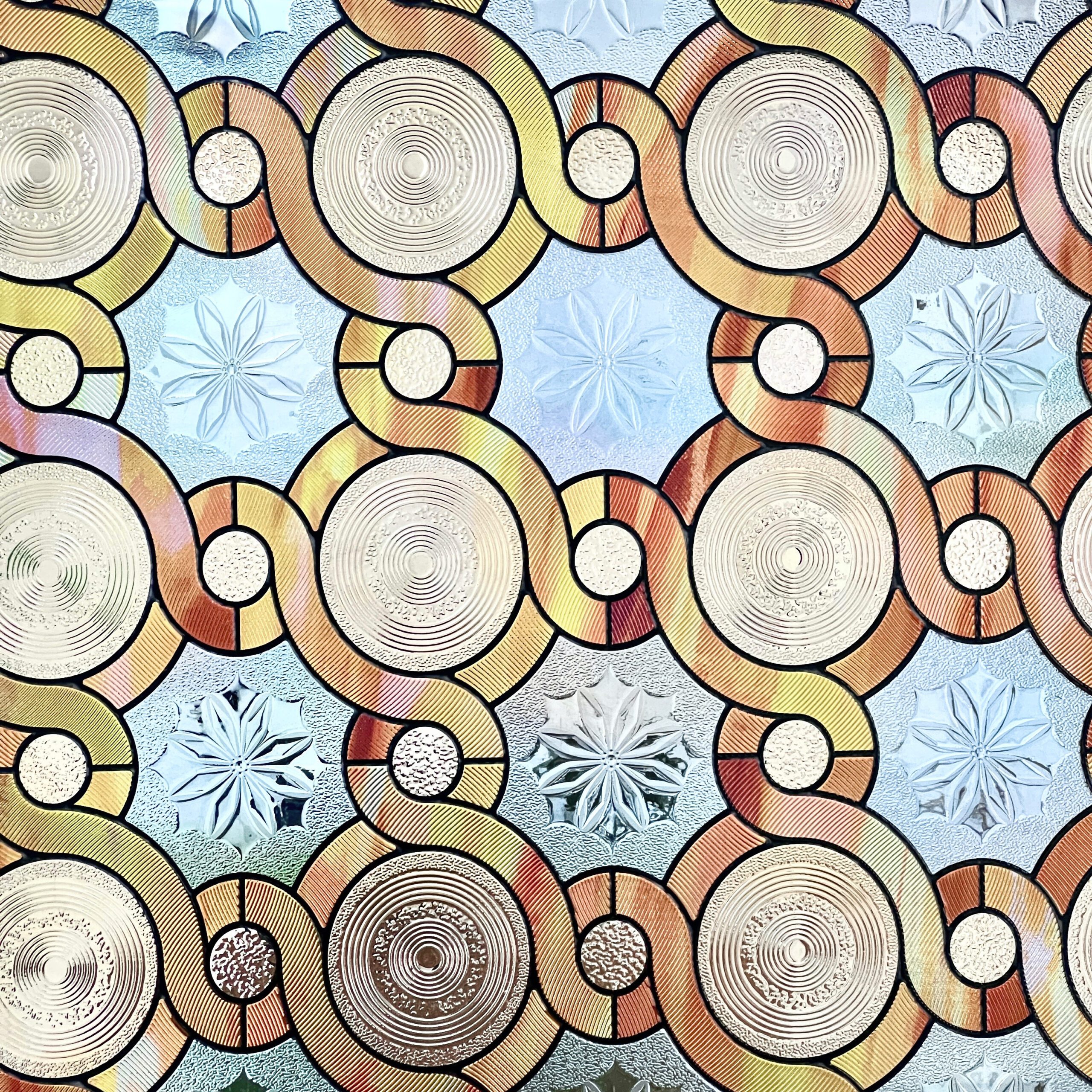 Wholesale Faux Stained Glass Window Film--Circles of Light