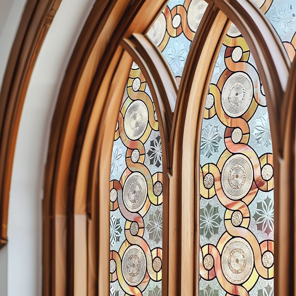 Wholesale Faux Stained Glass Window Film--Circles of Light