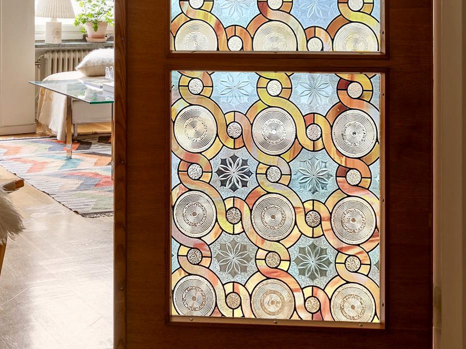 Wholesale Faux Stained Glass Window Film--Circles of Light