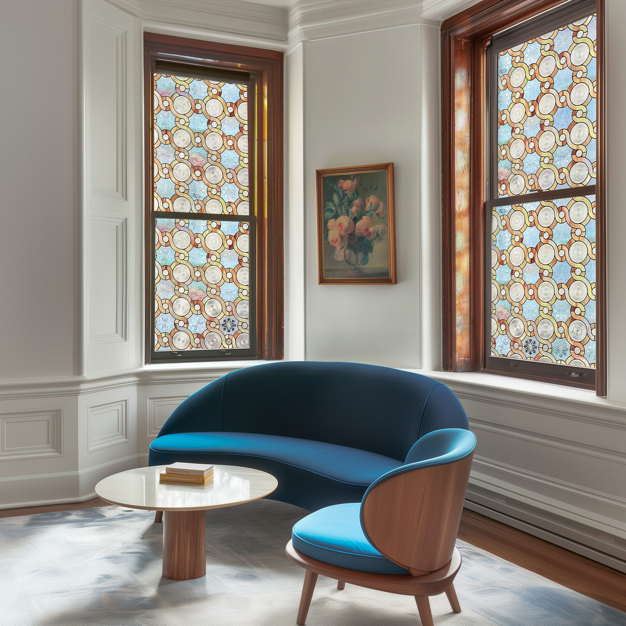 Wholesale Faux Stained Glass Window Film--Circles of Light