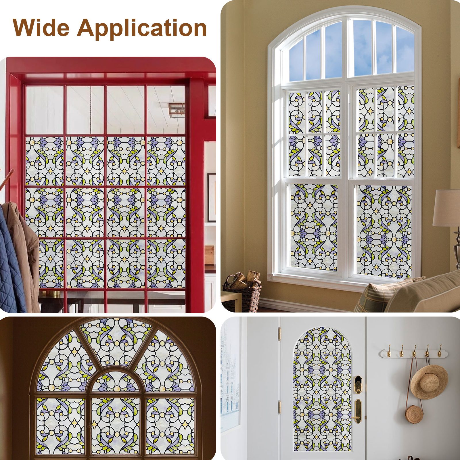 Genes Stained Glass Decorative Window Film