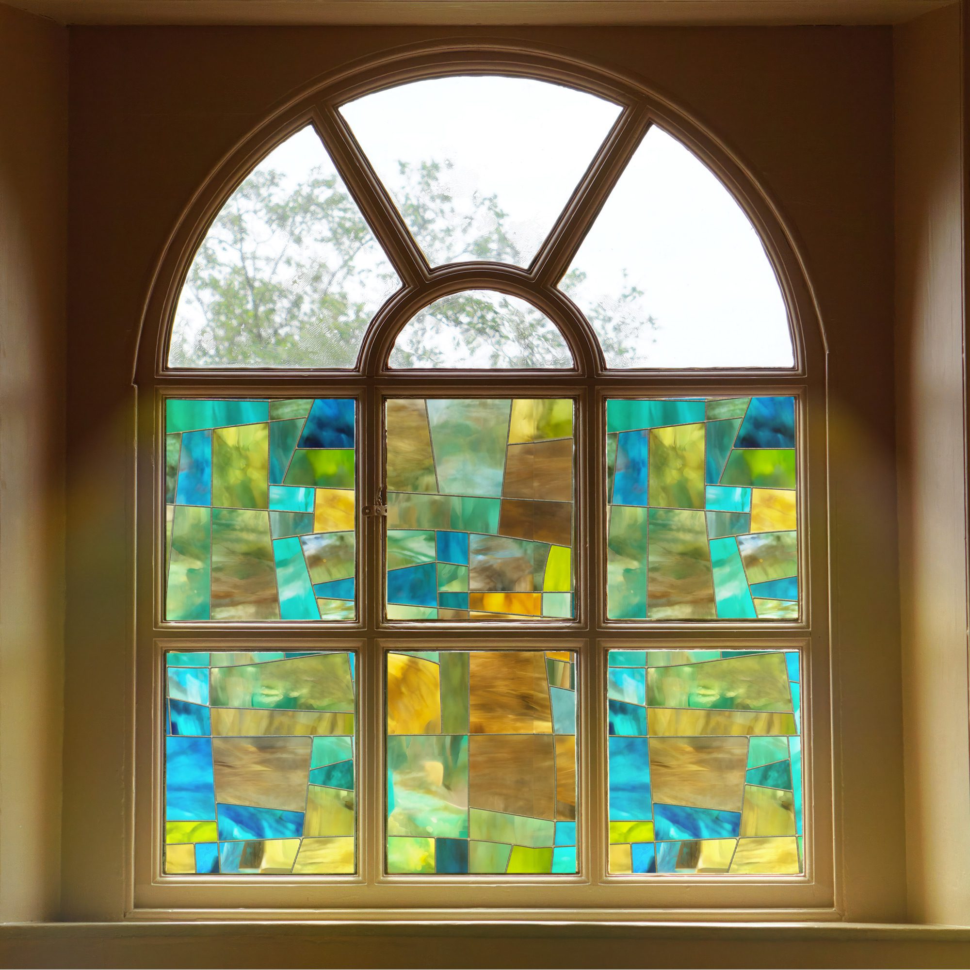 Privacy 3D Stained Glass Decorative Window Film --Idyllic