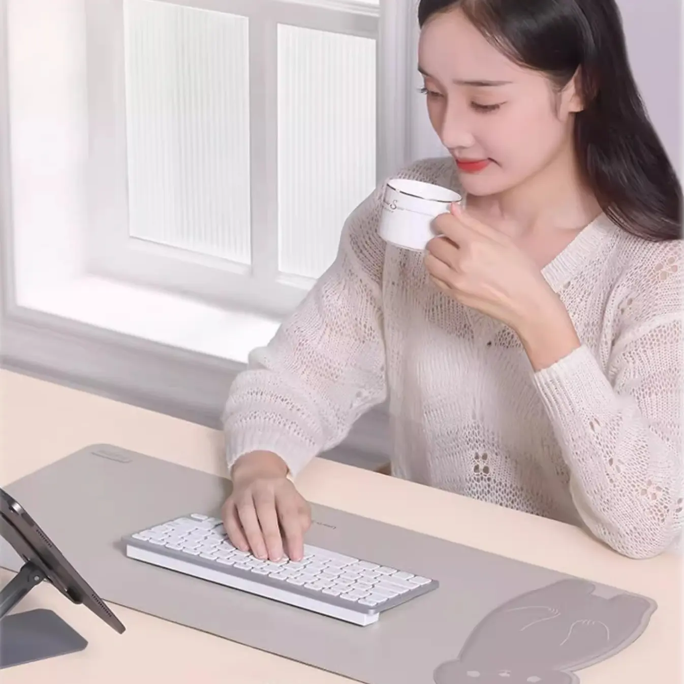 Bear Electric Heated Desk Mat – Warming Pad for Office & Home
